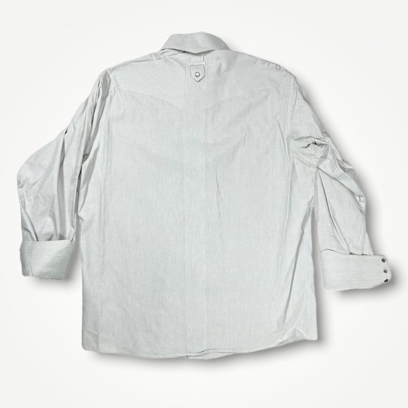 Panhandle Slim Men’s Western Micro-Stripe Long Sleeve Snap Shirt Large - Picture 3 of 6